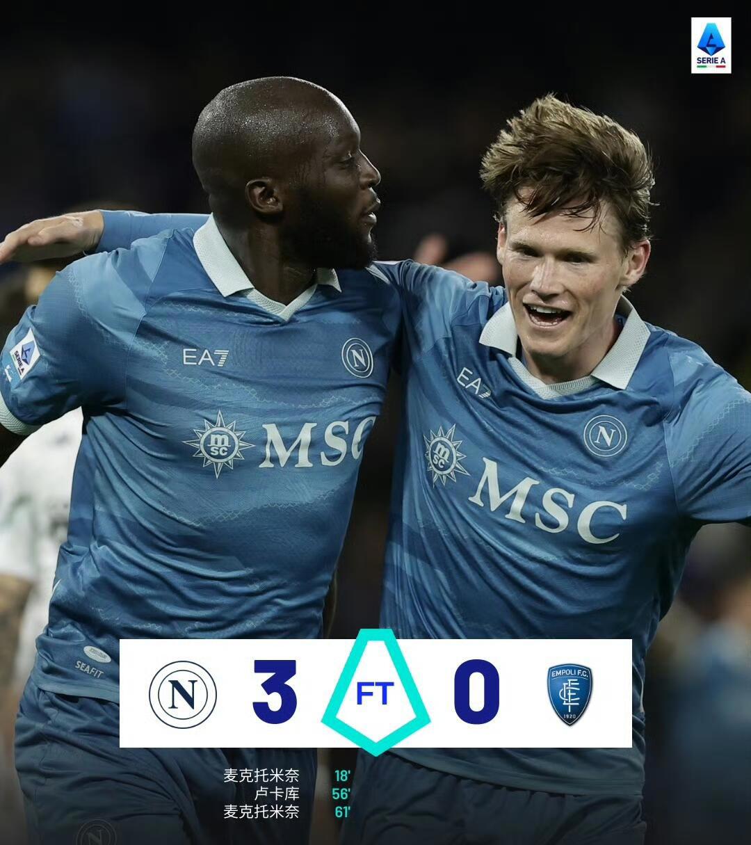 关于卡利亚里小胜那不勒斯,连胜态势被终结的信息 关于卡利亚里小胜那不勒斯,连胜态势被终结的信息